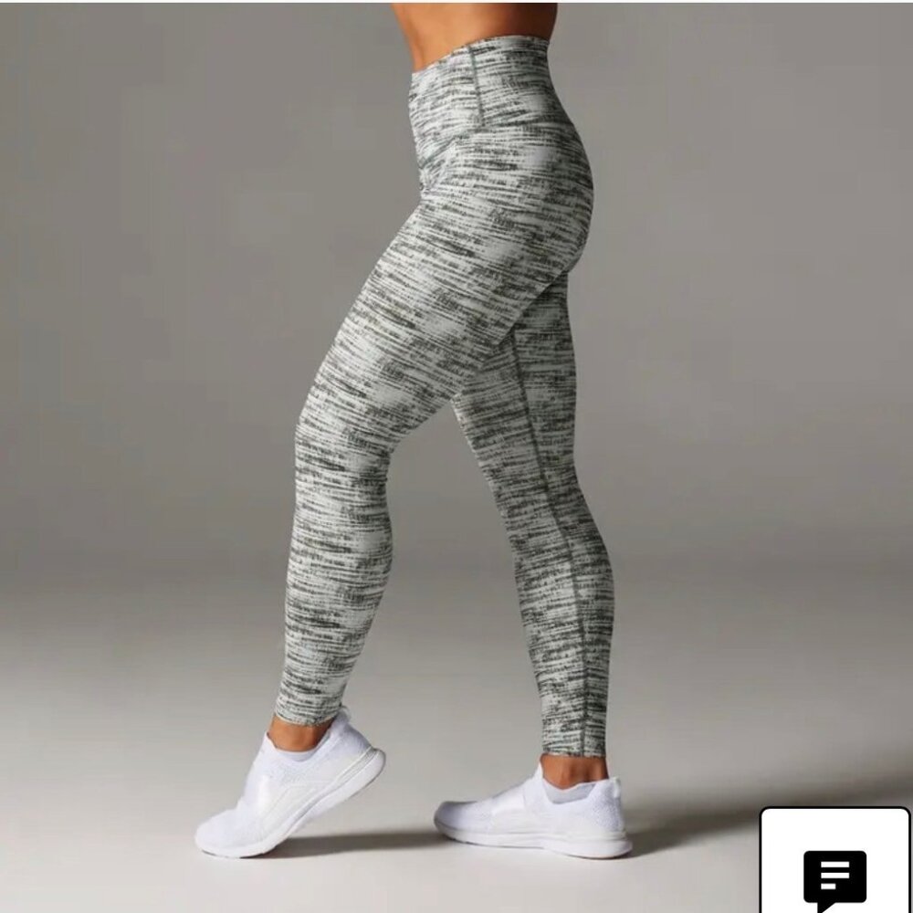 High-Waist Heathered Gray Leggings - Women